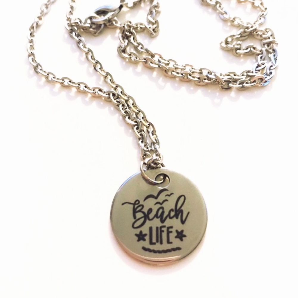 Stainless Steel BEACH LIFE Necklace - Picture 2 of 3